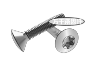 C牙細牙80°梅花槽半沉頭自攻螺釘 ASME B18.6.3